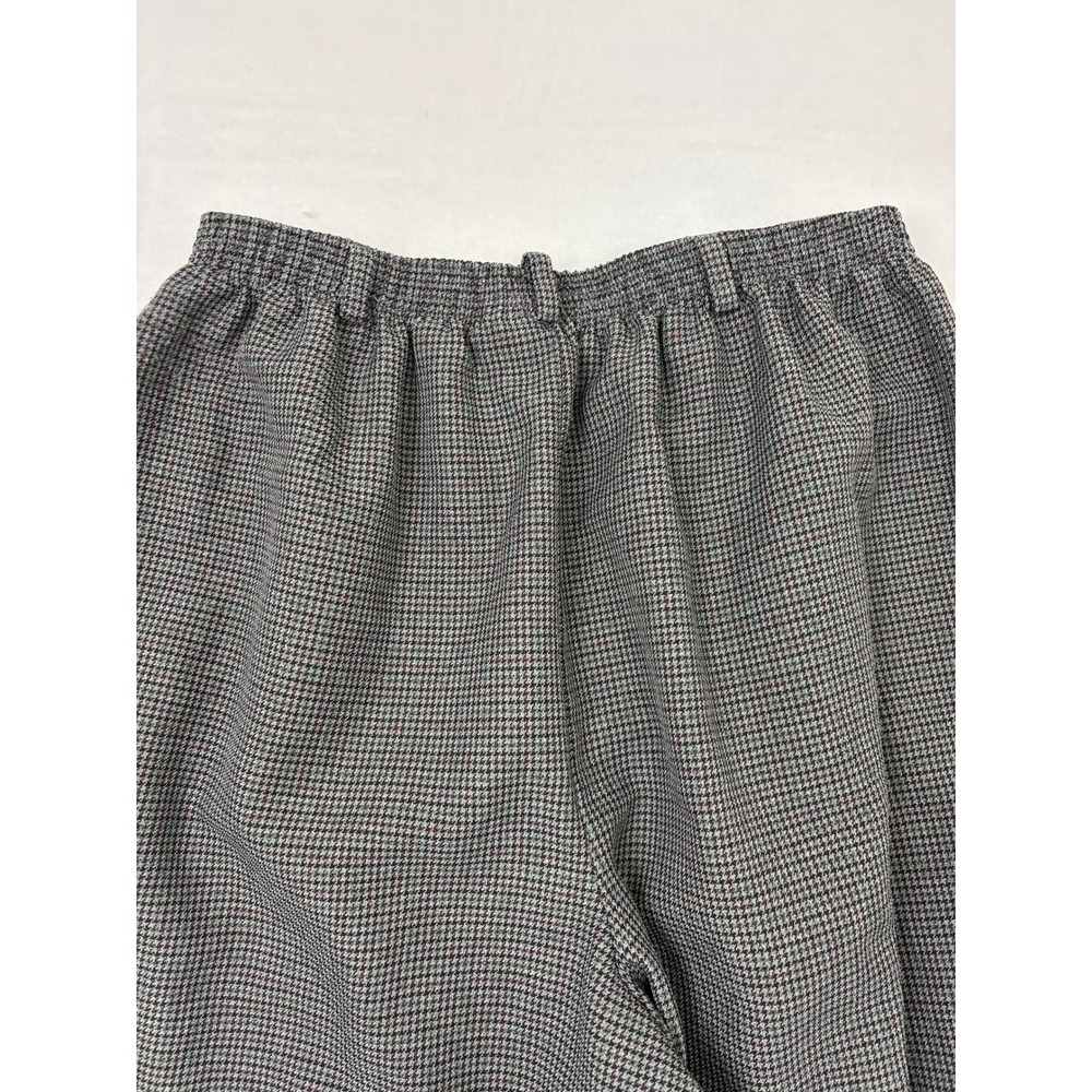 Alfred Dunner Women 14 Houndstooth Elastic Waist Dress Pants Made in USA Vintage - Picture 9 of 11
